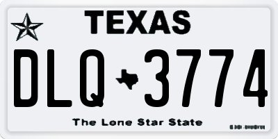 TX license plate DLQ3774