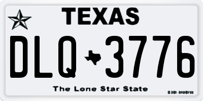 TX license plate DLQ3776