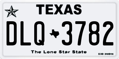 TX license plate DLQ3782