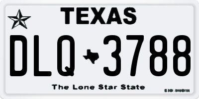 TX license plate DLQ3788