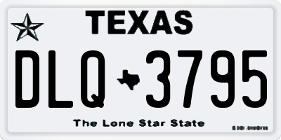 TX license plate DLQ3795