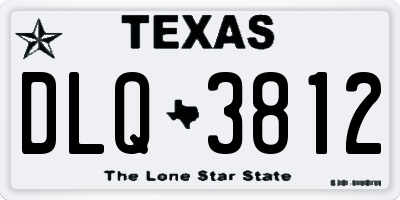 TX license plate DLQ3812