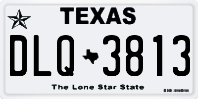 TX license plate DLQ3813