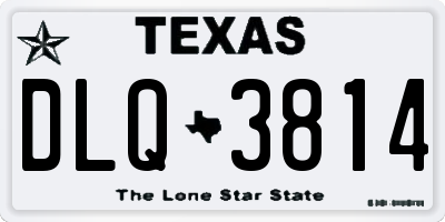TX license plate DLQ3814