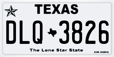 TX license plate DLQ3826