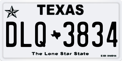 TX license plate DLQ3834