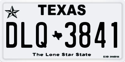 TX license plate DLQ3841