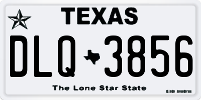 TX license plate DLQ3856