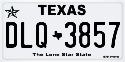 TX license plate DLQ3857