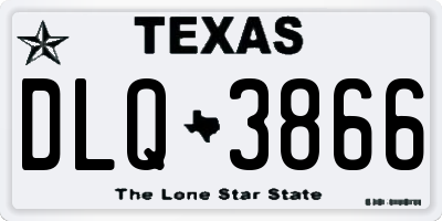 TX license plate DLQ3866