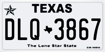 TX license plate DLQ3867