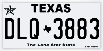 TX license plate DLQ3883