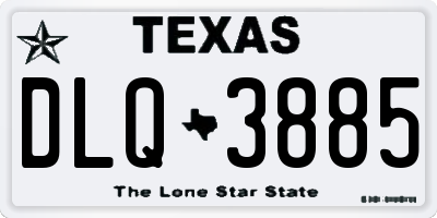 TX license plate DLQ3885
