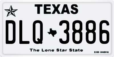 TX license plate DLQ3886