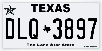 TX license plate DLQ3897