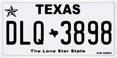 TX license plate DLQ3898
