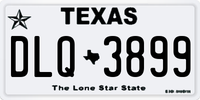 TX license plate DLQ3899