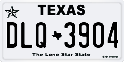 TX license plate DLQ3904