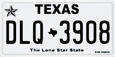 TX license plate DLQ3908