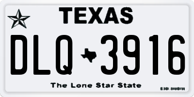 TX license plate DLQ3916