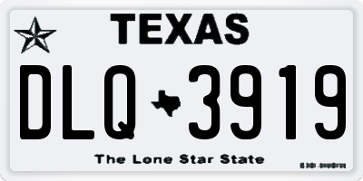 TX license plate DLQ3919