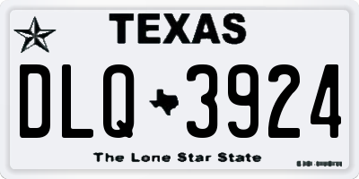 TX license plate DLQ3924