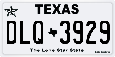 TX license plate DLQ3929