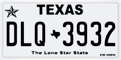 TX license plate DLQ3932