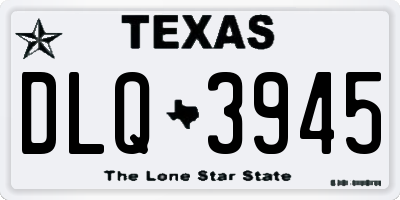 TX license plate DLQ3945