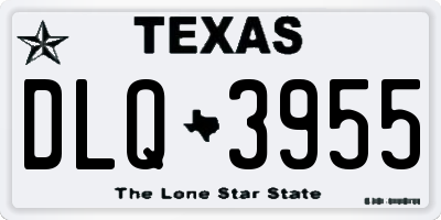 TX license plate DLQ3955