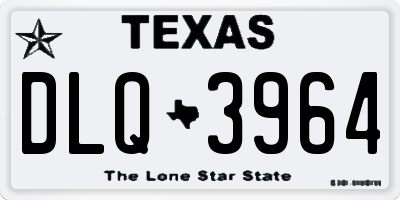 TX license plate DLQ3964