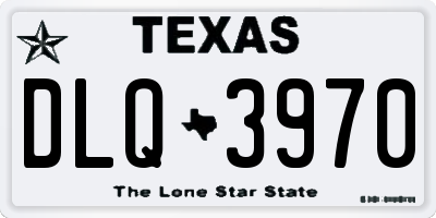 TX license plate DLQ3970