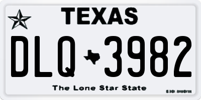 TX license plate DLQ3982