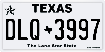 TX license plate DLQ3997