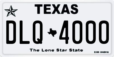 TX license plate DLQ4000