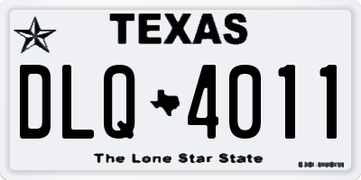 TX license plate DLQ4011