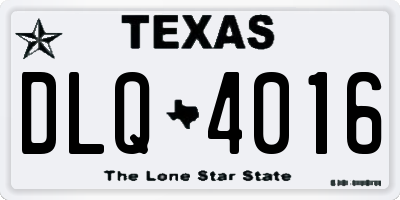 TX license plate DLQ4016