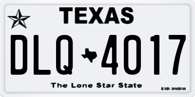 TX license plate DLQ4017