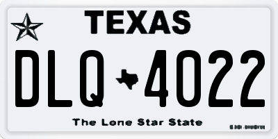 TX license plate DLQ4022