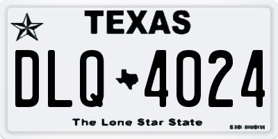 TX license plate DLQ4024