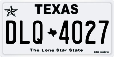 TX license plate DLQ4027