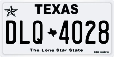 TX license plate DLQ4028
