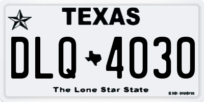 TX license plate DLQ4030