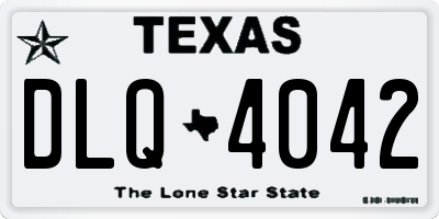 TX license plate DLQ4042