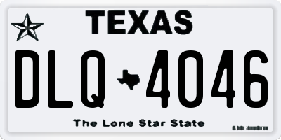 TX license plate DLQ4046