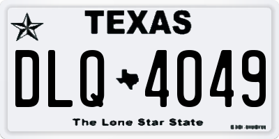 TX license plate DLQ4049