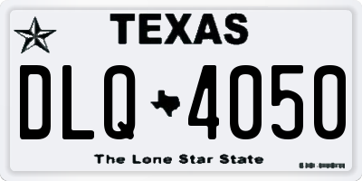 TX license plate DLQ4050
