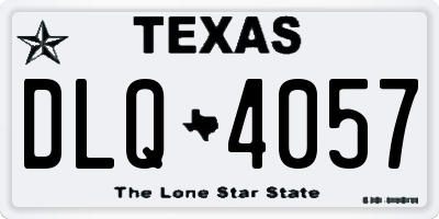 TX license plate DLQ4057