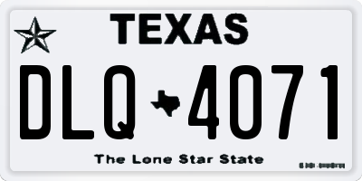 TX license plate DLQ4071