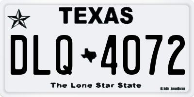 TX license plate DLQ4072